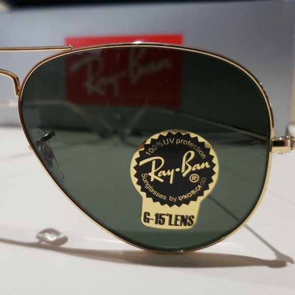 LIKE NEW RayBan Aviator RB3025 Black Lens Ray ban Sunglasses - Picture 8 of 14